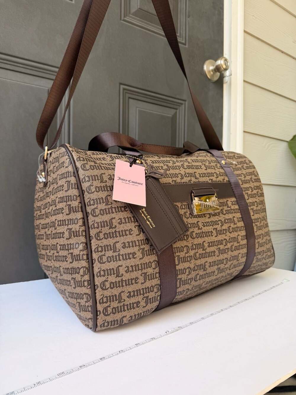 Juicy Couture Miss Juicy Weekender Duffel Bag DK Brown/Chocolate NWT